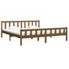 Cama Matrimonial | Cama Para Adultos | Estructura De Cama Madera Maciza Marrón Miel 200x200 Cm Cfw586821