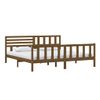 Cama Matrimonial | Cama Para Adultos | Estructura De Cama Madera Maciza Marrón Miel 200x200 Cm Cfw429862