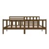 Cama Matrimonial | Cama Para Adultos | Estructura De Cama Madera Maciza Marrón Miel 200x200 Cm Cfw429862