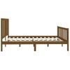 Cama Matrimonial | Cama Para Adultos | Estructura De Cama Madera Maciza Marrón Miel 200x200 Cm Cfw254989