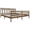 Cama Matrimonial | Cama Para Adultos | Estructura De Cama Madera Maciza Marrón Miel 200x200 Cm Cfw727660