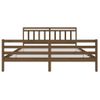 Cama Matrimonial | Cama Para Adultos | Estructura De Cama Madera Maciza Marrón Miel 200x200 Cm Cfw727660