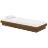 Cama Individual | Cama Para Adultos | Estructura Cama Individual Madera Maciza Marrón Miel 75x190 Cm Cfw858920