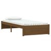 Cama Individual | Cama Para Adultos | Estructura Cama Individual Madera Maciza Marrón Miel 75x190 Cm Cfw755817