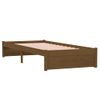 Cama Individual | Cama Para Adultos | Estructura Cama Individual Madera Maciza Marrón Miel 75x190 Cm Cfw755817