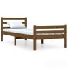 Cama Individual | Cama Para Adultos | Estructura Cama Madera Maciza Individual Marrón Miel 75x190 Cm Cfw272093