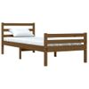 Cama Individual | Cama Para Adultos | Estructura Cama Madera Maciza Individual Marrón Miel 75x190 Cm Cfw272093