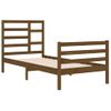 Cama Individual | Cama Para Adultos | Estructura De Cama Madera Maciza Marrón Miel 90x200 Cm Cfw586381