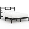 Cama Matrimonial | Cama Para Adultos | Estructura De Cama Doble Madera Maciza Negro 120x190 Cm Cfw123687