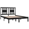 Cama Matrimonial | Cama Para Adultos | Estructura De Cama Madera Maciza Negro 120x190 Cm Cfw928088