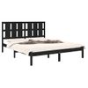 Cama Matrimonial | Cama Para Adultos | Estructura De Cama Madera Maciza King Size Negro 150x200 Cm Cfw731597