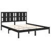 Cama Matrimonial | Cama Para Adultos | Estructura De Cama Madera Maciza King Size Negro 150x200 Cm Cfw731597