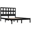 Cama Matrimonial | Cama Para Adultos | Estructura De Cama Madera Maciza Super King Negro 180x200 Cm Cfw911450