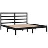 Cama Matrimonial | Cama Para Adultos | Estructura De Cama De Matrimonio Madera Maciza Negro 180x200 Cm Cfw460345