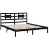 Cama Matrimonial | Cama Para Adultos | Estructura De Cama Madera Maciza Negro Super King 180x200 Cm Cfw418570