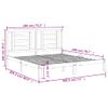 Cama Matrimonial | Cama Para Adultos | Estructura De Cama Madera Maciza Super King Negro 180x200 Cm Cfw835455