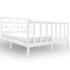 Cama Matrimonial | Cama Para Adultos | Estructura De Cama De Madera Maciza De Pino Blanco 120x190 Cm Cfw159574