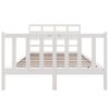 Cama Matrimonial | Cama Para Adultos | Estructura De Cama De Madera Maciza De Pino Blanco 120x190 Cm Cfw159574