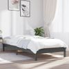 Cama Individual | Cama Para Adultos | Estructura De Cama Madera Maciza Pino Gris 75x190 Cm Cfw550842