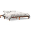 Cama Matrimonial | Cama Para Adultos | Estructura De Cama Madera Maciza Pino Marrón Cera 120x200 Cm Cfw516737