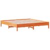 Cama Matrimonial | Cama Para Adultos | Estructura De Cama Madera Maciza Pino Marrón Cera 120x200 Cm Cfw41553