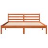 Cama Matrimonial | Cama Para Adultos | Estructura De Cama Madera Maciza Pino Marrón Cera 120x200 Cm Cfw138972