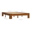 Cama Matrimonial | Cama Para Adultos | Estructura De Cama Madera Maciza Pino Marrón Claro 120x200 Cm Cfw492883