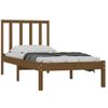 Cama Individual | Cama Para Adultos | Estructura De Cama Madera Maciza Pino Marrón Miel 100x200 Cm Cfw704120