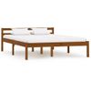 Cama Matrimonial | Cama Para Adultos | Estructura De Cama Madera Maciza Pino Marrón Miel 120x200 Cm Cfw834402