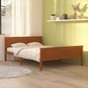 Cama Matrimonial | Cama Para Adultos | Estructura De Cama Madera Maciza Pino Marrón Miel 140x200 Cm Cfw966220