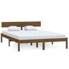 Cama Matrimonial | Cama Para Adultos | Estructura De Cama Madera Maciza Pino Marrón Miel 160x200 Cm Cfw351055