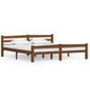 Cama Matrimonial | Cama Para Adultos | Estructura De Cama Madera Maciza Pino Marrón Miel 180x200 Cm Cfw150264