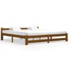 Cama Matrimonial | Cama Para Adultos | Estructura De Cama Madera Maciza Pino Marrón Miel 200x200 Cm Cfw564920