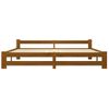 Cama Matrimonial | Cama Para Adultos | Estructura De Cama Madera Maciza Pino Marrón Miel 200x200 Cm Cfw564920