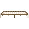 Cama Matrimonial | Cama Para Adultos | Estructura De Cama Madera Maciza Pino Marrón Miel 200x200 Cm Cfw241502