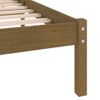 Cama Matrimonial | Cama Para Adultos | Estructura De Cama Madera Maciza Pino Marrón Miel 200x200 Cm Cfw241502