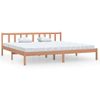 Cama Matrimonial | Cama Para Adultos | Estructura De Cama Madera Maciza Pino Marrón Miel 200x200 Cm Cfw633533