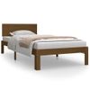 Cama Individual | Cama Para Adultos | Estructura De Cama Madera Maciza Pino Marrón Miel 90x200 Cm Cfw345935