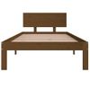 Cama Individual | Cama Para Adultos | Estructura De Cama Madera Maciza Pino Marrón Miel 90x200 Cm Cfw345935