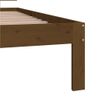 Cama Individual | Cama Para Adultos | Estructura De Cama Madera Maciza Pino Marrón Miel 90x200 Cm Cfw345935