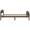 Cama Individual | Cama Para Adultos | Estructura De Cama Madera Maciza Pino Marrón Oscuro 100x200 Cm Cfw899924