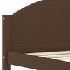 Cama Individual | Cama Para Adultos | Estructura De Cama Madera Maciza Pino Marrón Oscuro 100x200 Cm Cfw899924