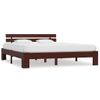 Cama Matrimonial | Cama Para Adultos | Estructura De Cama Madera Maciza Pino Marrón Oscuro 180x200 Cm Cfw547532