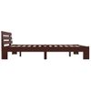 Cama Matrimonial | Cama Para Adultos | Estructura De Cama Madera Maciza Pino Marrón Oscuro 180x200 Cm Cfw547532