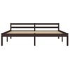 Cama Matrimonial | Cama Para Adultos | Estructura De Cama Madera Maciza Pino Marrón Oscuro 180x200 Cm Cfw175812