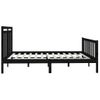 Cama Matrimonial | Cama Para Adultos | Estructura De Cama Madera Maciza De Pino Negro 180x200 Cm Cfw699186