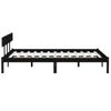 Cama Matrimonial | Cama Para Adultos | Estructura De Cama Madera Maciza De Pino Negro 180x200 Cm Cfw205909