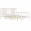 Cama Matrimonial | Cama Para Adultos | Estructura De Cama Matrimonio Con Cabecero Madera Maciza Blanco Cfw994731