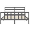 Cama Matrimonial | Cama Para Adultos | Estructura De Cama Matrimonio Con Cabecero Madera Maciza Gris Cfw162414