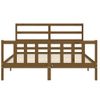 Cama Matrimonial | Cama Para Adultos | Estructura De Cama Matrimonio Con Cabecero Madera Marrón Miel Cfw698383